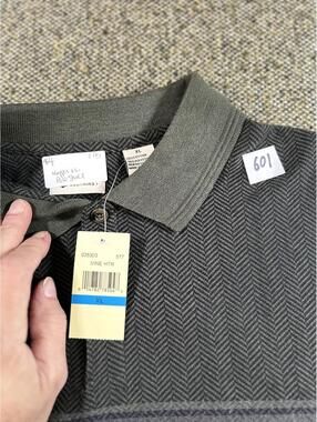 Haggar Men's XL Long Sleeve Polo Shirt